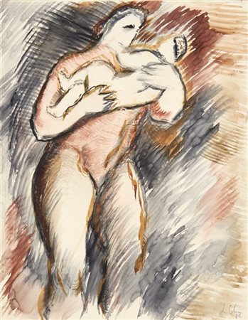 Sandro Chia "Madre con bambino" 1982
tecnica mista su carta
cm 35,5x27,5
Firmato