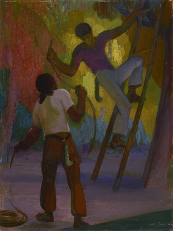 Amedeo Bocchi "I potatori" 1969
olio su tavola
cm 84x62,7
Firmato e datato Roma