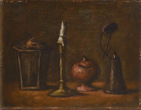 Fiorenzo Tomea "Lanterne" 1944
olio su cartone telato
cm 34,5x44
Firmato, titola