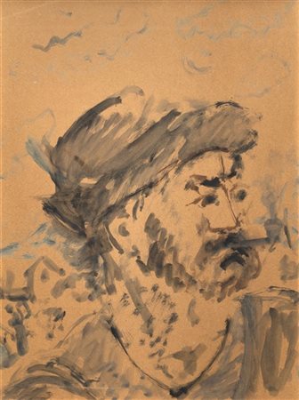 Filippo De Pisis "Uomo con pipa" 1935
tempera su cartone intelato
cm 47,4x35,6