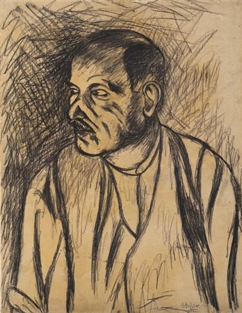 Ottone Rosai "L'artigiano" (1936)
carboncino su carta applicata su tela
cm 64,4x