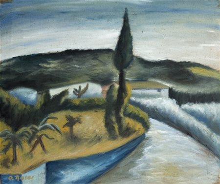 Ottone Rosai "Paesaggio" (1941)
olio su tela
cm 46,2x55,4
Firmato in basso a sin
