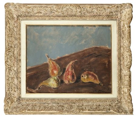 Filippo De Pisis "Natura morta con le pere" 1934
olio su tela
cm 38x46
Firmato i