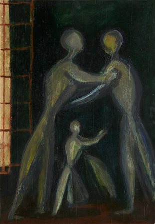 Virgilio Guidi "Incontro" 1946 - 1947
olio su tavola
cm 87x61

Provenienza
Galle