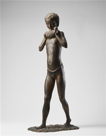 Carmelo Cappello "Pastorello" 1942
bronzo
h cm 77
Firmato e datato 1942 sulla ba