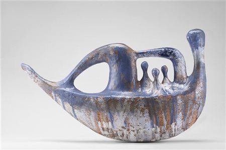 Carmelo Cappello "La barca" 1953
terracotta smaltata policroma
cm 46x30x12
Firma