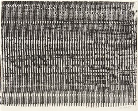 Heinz Mack "Senza titolo" 1959
frottage
cm 20x24,5
Firmato e datato 59 in basso