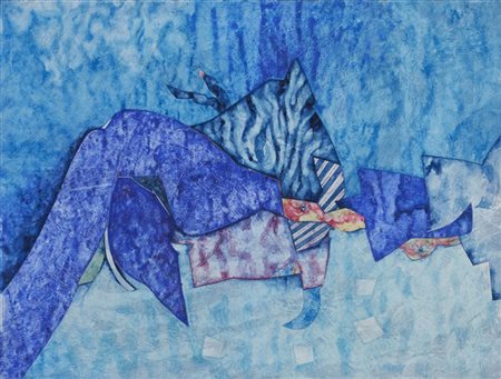 Gianni Dova "Senza titolo" 
smalto su carta intelata
cm 75x100

Provenienza
Gall