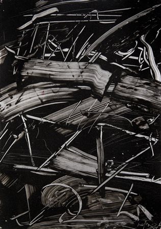 Emilio Vedova "Partitura" 1991
pittura e graffiti su laminato
cm 36x25,3
Firmato