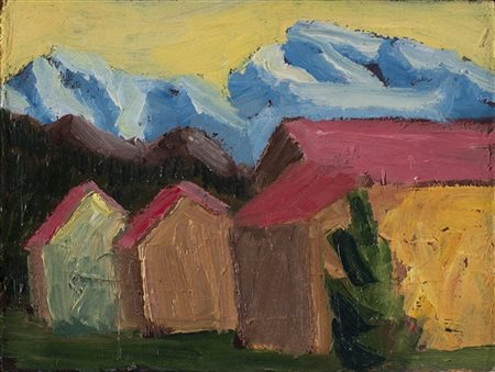 Salvo "Senza titolo" 1983
olio su cartoncino
cm 15x20
Firmato e datato 83 al ret