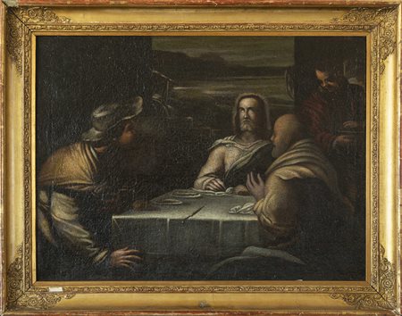 Seguace di Luca Giordano (Napoli 1634 - Napoli 1705), La Cena in Emmaus
