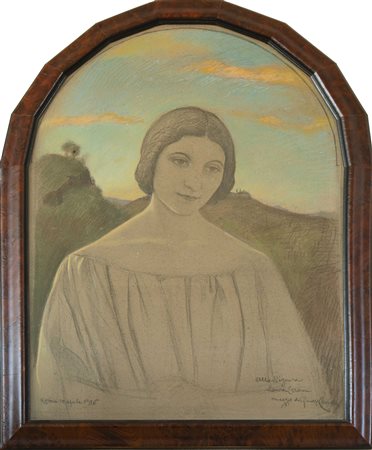 Giuseppe Carosi (Roma 1883 - Roma 1965), Ritratto di donna