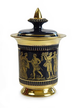 Vasetto blu in maiolica