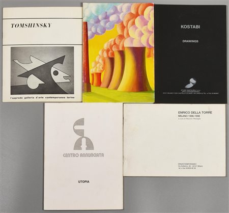 LOTTO COMPOSTO DA 5 LIBRI: UTOPIA, 22x16 cm SALVO opere 1971-1990, 21x14,5 cm...