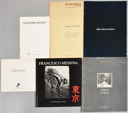 LOTTO COMPOSTO DA 6 LIBRI/FASCICOLI: SERNAGLIA 16x16 cm GIACOMO MANZU' 21x14...