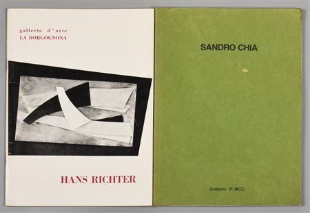 LOTTO COMPOSTO DA 2 VOLUMI: SANDRO CHIA opere su carta, galleria In Arco...