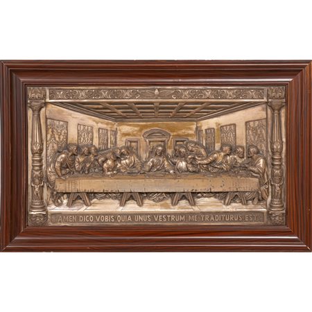 ALTORILIEVO in metallo argentato, Ultima Cena