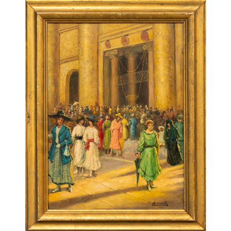 PITTORE DEL XX SECOLO, Olio su cartone