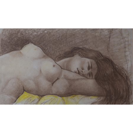 PITTORE DEL XX SECOLO, Nudo femminile, Tempera su carta
