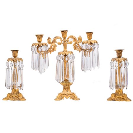 TRITTICO IN BRONZO DORATO