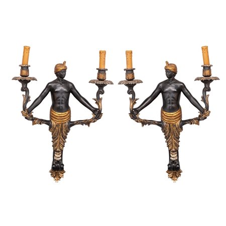 EBANISTERIA VENETA DELLA FINE XIX SECOLO, Coppia di applique