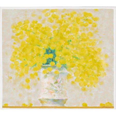 FRANCO SARNARI  (Roma 1933) 
Mimose 
Olio su tela