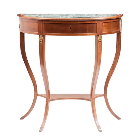 CONSOLLE mezza luna stile Impero in mogano