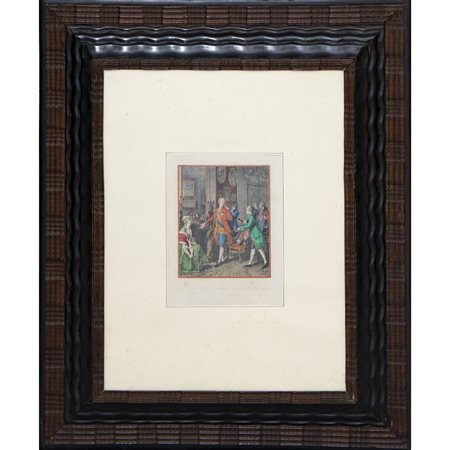 STAMPA raffigurante "Paesaggio" entro cornice coeva