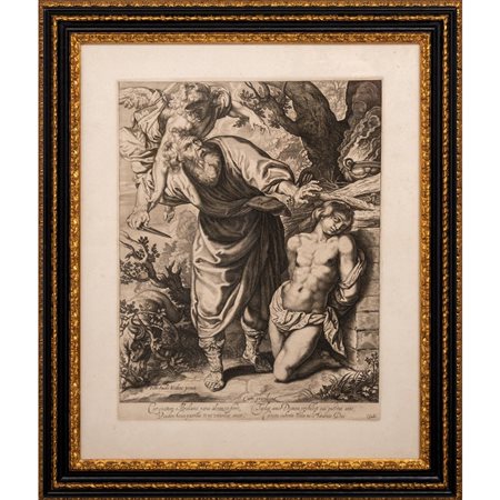 INCISORE DEL XVIII SECOLO, Il sacrificio di Isacco