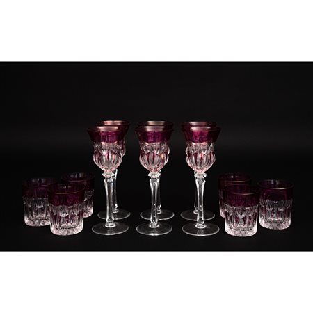 DODICI BICCHIERI in cristallo di Boemia