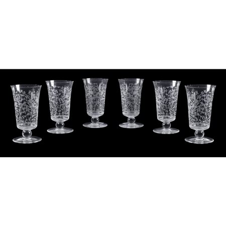 SEI BICCHIERI in cristallo inciso di Baccarat