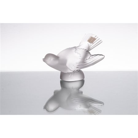 SCULTURA in cristallo Lalique volatile “Colomba”