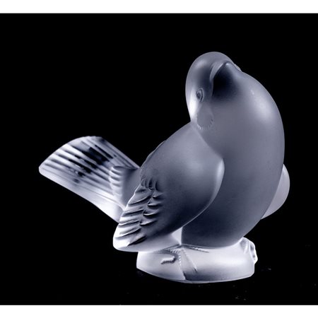 SCULTURA in cristallo Lalique  volatile “Colomba”