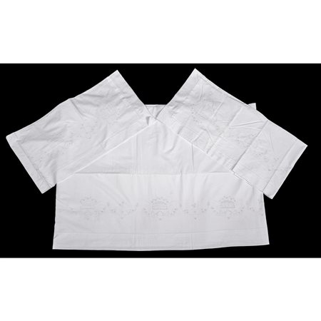 LENZUOLO MATRIOMIALE CON DUE FEDERE