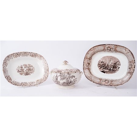 SOC. CER. RICHARD, Zuppiera e due vassoi