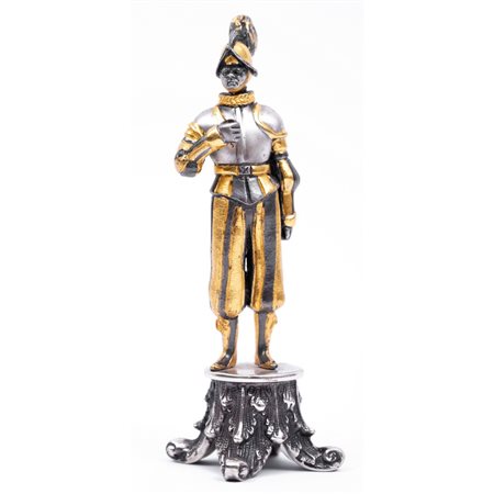 SCULTURA in metallo argentato