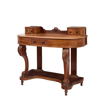 CONSOLLE in legno di mogano