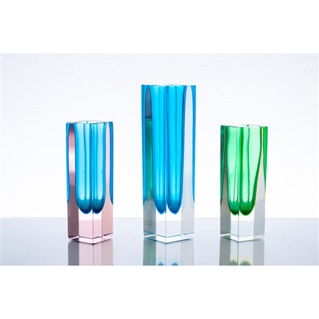 FLAVIO POLI (Attr.le), Tre vasi in vetro