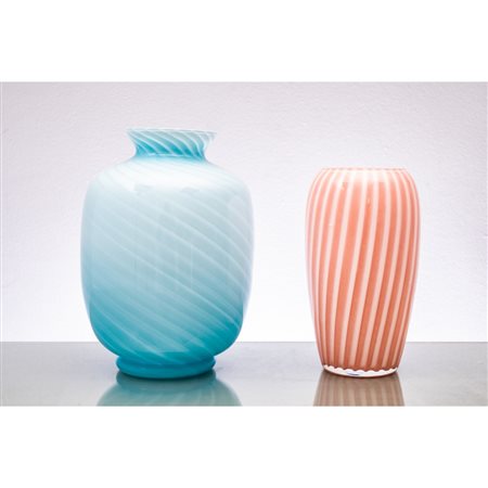 MAESTRI MURANESI, Due vasi in vetro