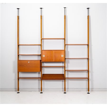 PRODUZIONE ITALIANA 1950 ca. Libreria autoportante