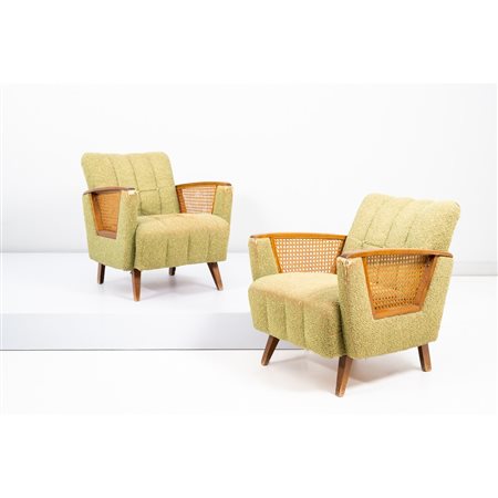 PRODUZIONE ITALIANA 1950 ca. Coppia di poltrone