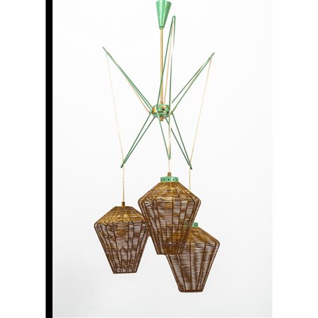 PRODUZIONE ITALIANA 1950 ca. Lampada a sospensione