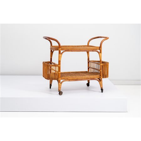 PRODUZIONE ITALIANA 1970 ca. Carrello in bambù