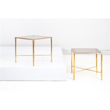 PRODUZIONE ITALIANA 1980 ca. Coppia di tavoli bassi