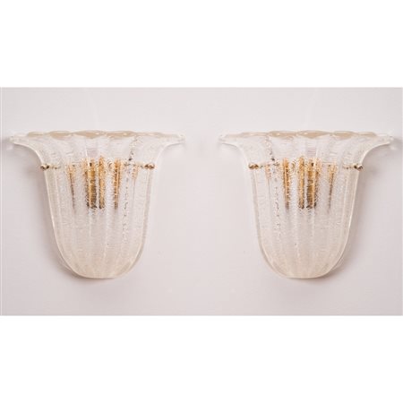 MAESTRI MURANESI, Due lampade da parete