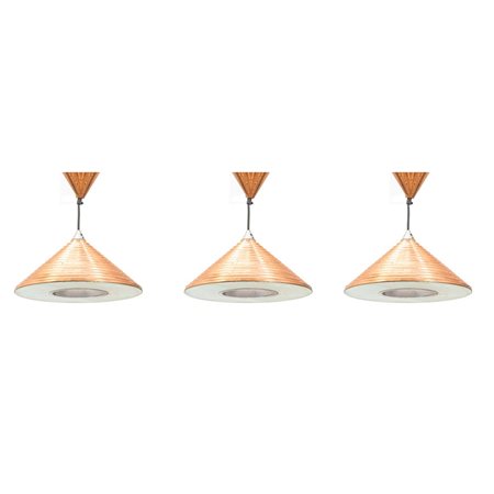 PRODUZIONE ITALIANA 1980 ca. Tre lampade da soffitto