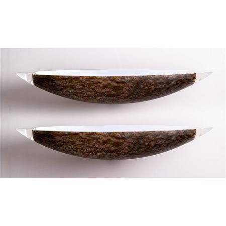 MAESTRI MURANESI, Coppia di lampade da parete