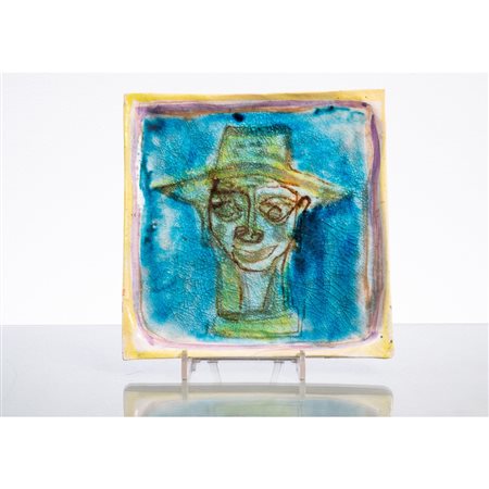 GIOVANNI DE SIMONE, Formella in ceramic