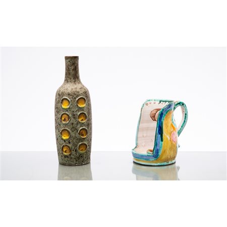 CERAMICHE DE SIMONE E PRODUZIONE TEDESCA, candeliere e vaso