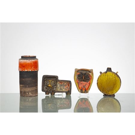 CERAMICA GLI STIVALI, Vaso, fiasco e due posacenere